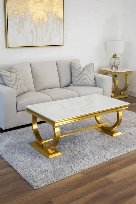 Chelsea Gold Ceramic Coffee Table