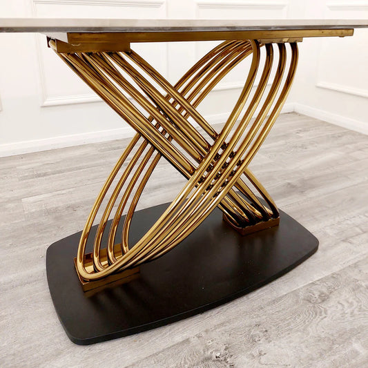 Aria Gold Marble Dining Table