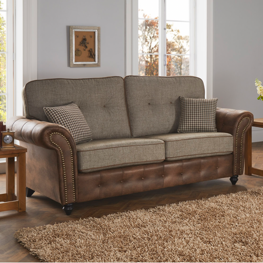 Barcelona 3 Seater Fabric Sofa