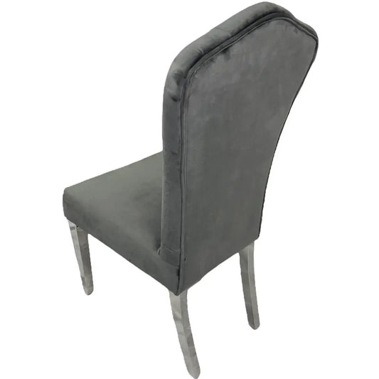 Alice Dining Chair in Grey Velvet Ravensthorpe Home Centre