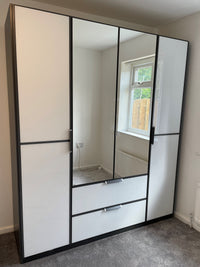 Rauch Essensa 4 Door Combi Wardrobe - Glass Front