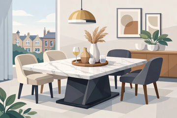 Marble Effect Dining Table Review for UK Homes