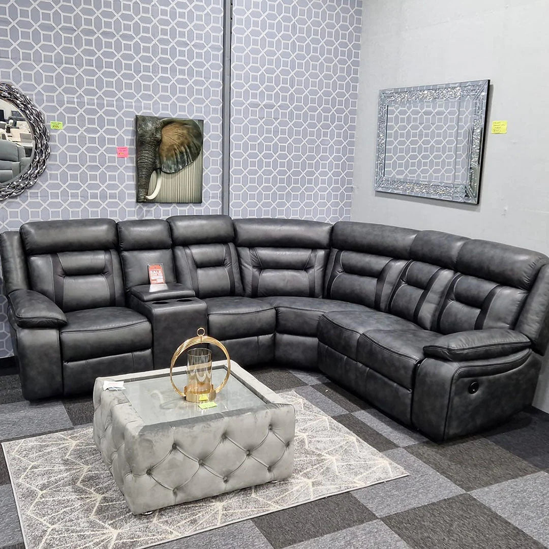 Nova Electric Recliner Leather Corner Sofa Ravensthorpe Home Centre
