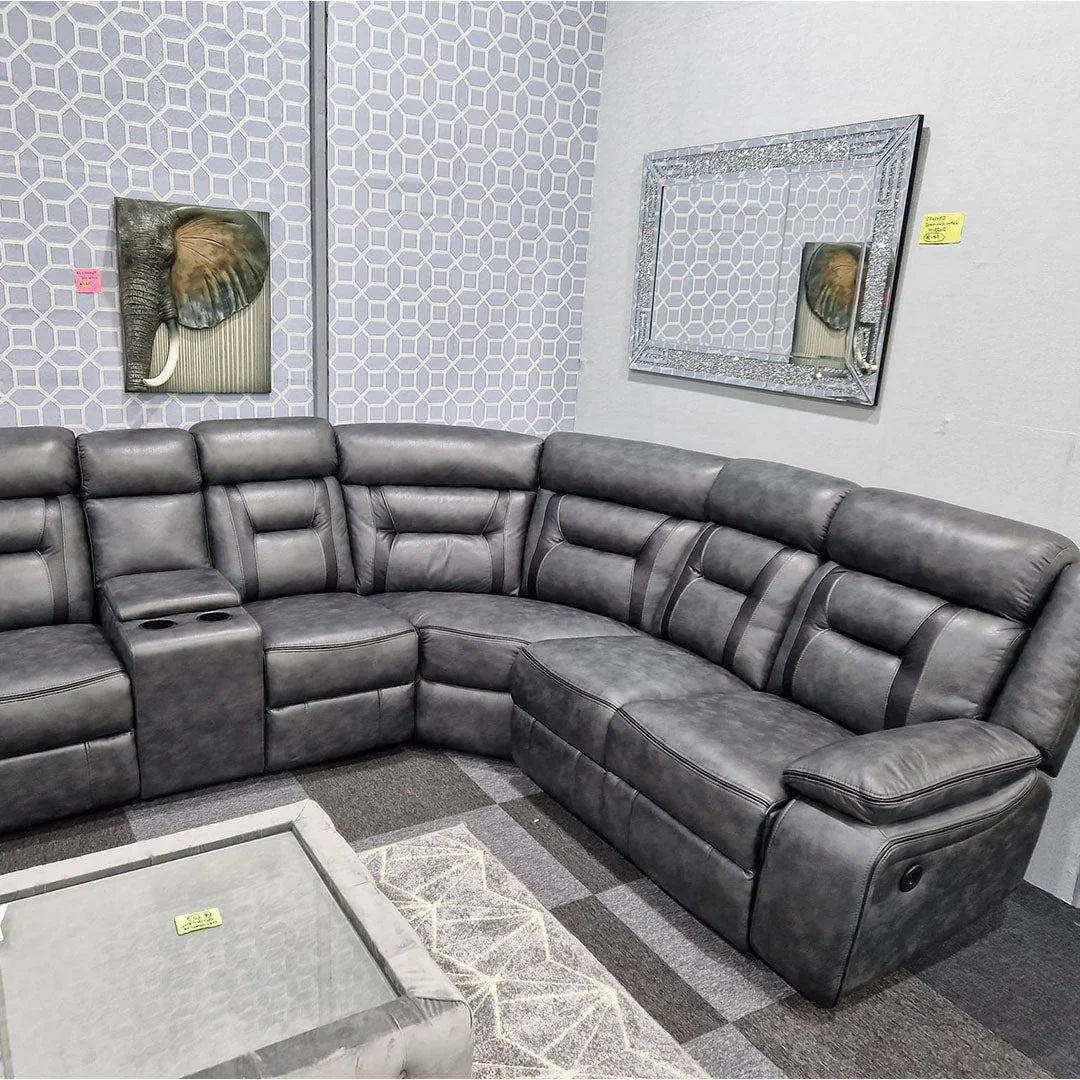 Nova Electric Recliner Leather Corner Sofa Ravensthorpe Home Centre