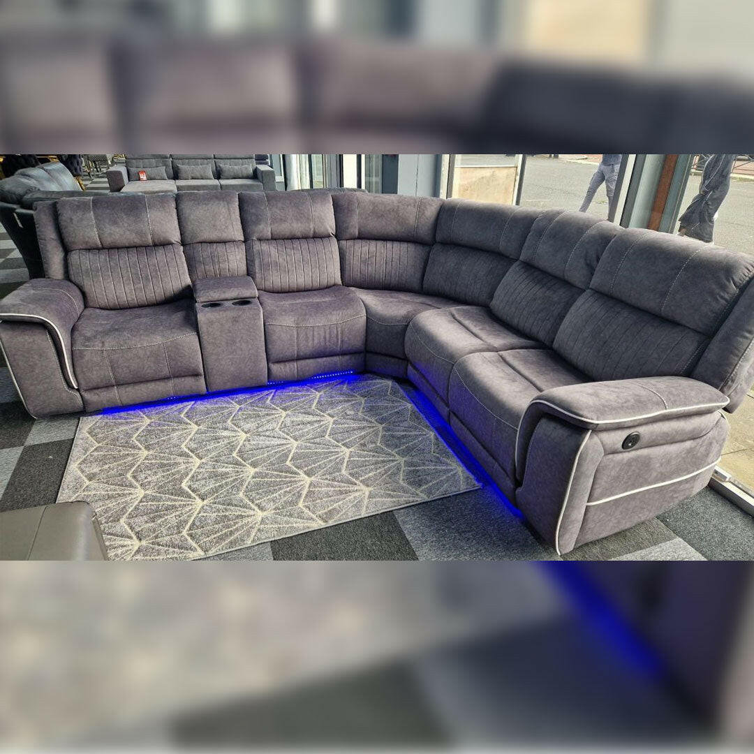 Hannah Corner Recliner Sofa in Fibre Fabric Ravensthorpe Home Centre