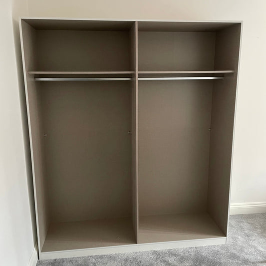 Rauch Ellesse 4 Door Hinged Wardrobe with Mirror in Grey 181cm Ravensthorpe Home Centre