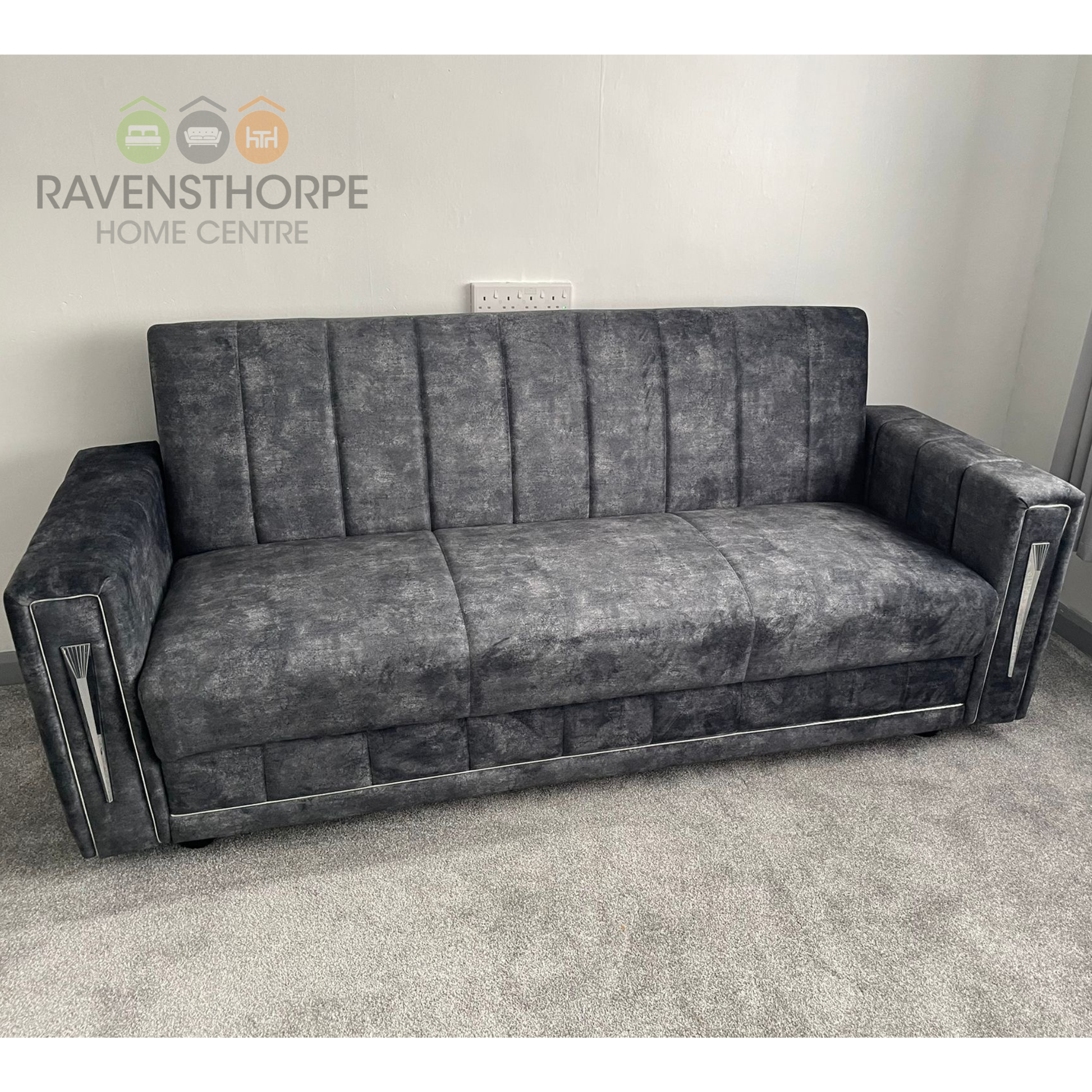 Royal 3 Seater Turkish Settee in Grey Ravensthorpe Home Centre
