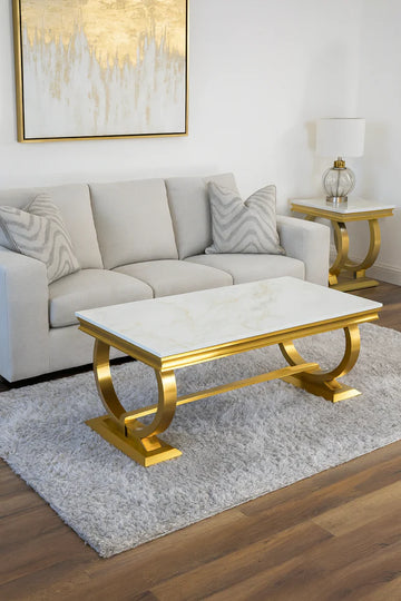 Chelsea Gold Ceramic Coffee Table