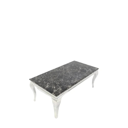 Louise Marble Coffee Table - Chrome