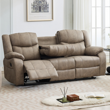 Paris Recliner Sofa in Mink with Cupholders Ravensthorpe Home Centre
