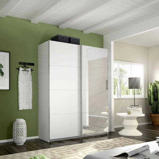 Rauch Belluno 2 Door Sliding Wardrobe with 1 Mirror Ravensthorpe Home Centre