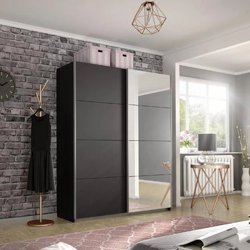 Rauch Belluno 2 Door Sliding Wardrobe with 1 Mirror Ravensthorpe Home Centre