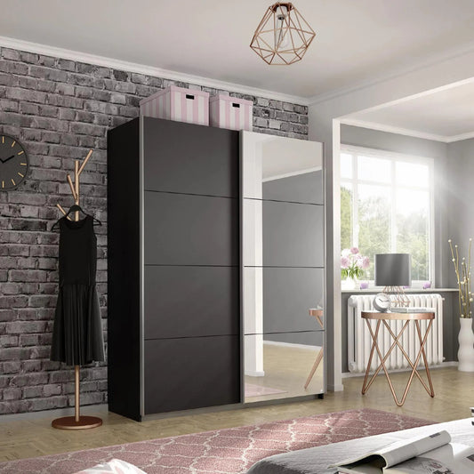 Rauch Belluno 2 Door Sliding Wardrobe with 1 Mirror Ravensthorpe Home Centre