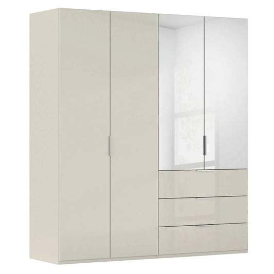 Rauch Miramar 4 Door Combi Wardrobe in Champagne Glass Ravensthorpe Home Centre