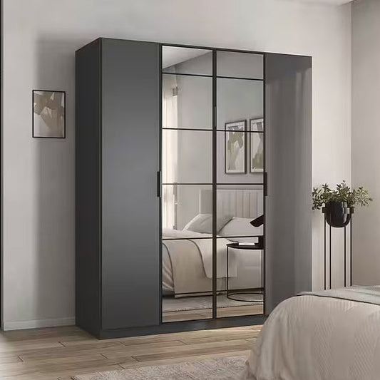 Rauch Acero 4 Door Wardrobe in Metallic Grey Ravensthorpe Home Centre