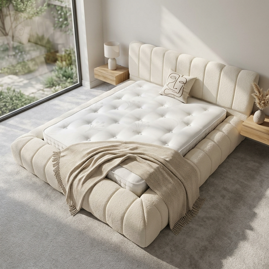 The Marshmallow Teddy Boucle Bed Frame Ravensthorpe Home Centre