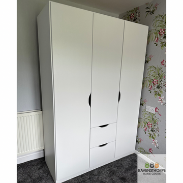 Rauch Arnstein 3 Door Combi Wardrobe in White 136cm