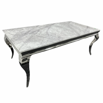 Louise Marble Coffee Table - Chrome
