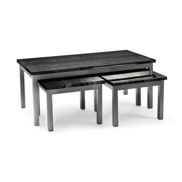 Ruby 2 + 1 Marble Effect Coffee Table Set