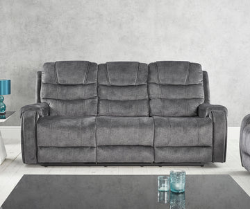 Renza Grey 3 Seater Recliner Sofa