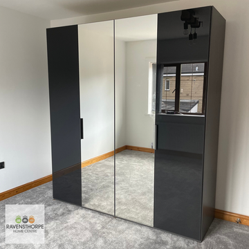 Rauch Miramar 4 Door Hinged Wardrobe 201cm - Graphite