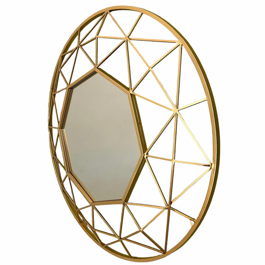 Round Gold Mirror
